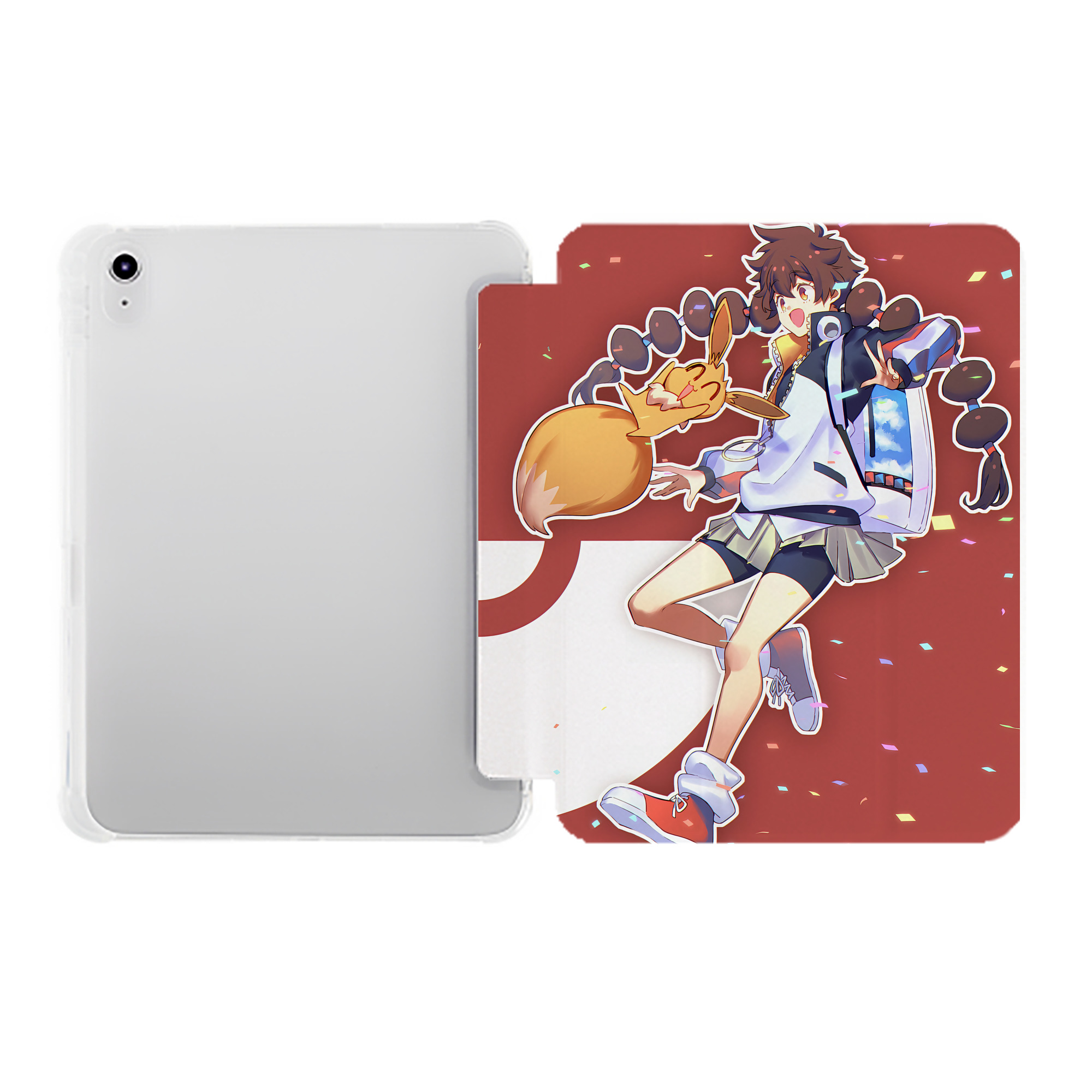 （画像用） ポケットモンスター Pokémon IPad ケース ペン収納付き 三つ折りスタンド PUレザー×シリコン 対応機種9.5/10.5/10.9インチ
